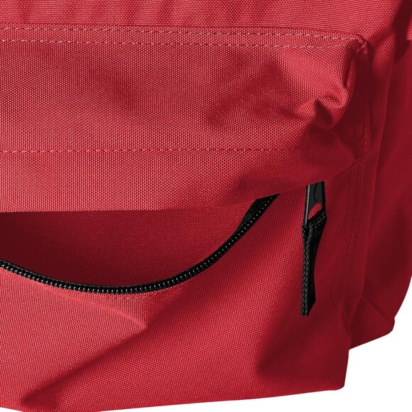🆕 Men Red Classic School Lightweight Durable Featuring Adjustable Top Backpack - Picture 7 of 9